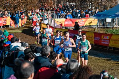 U23 Men's Race - Charles Hicks celebrates throughout the home-stretch in Piemonte