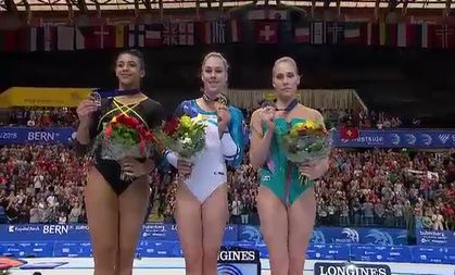 Women's Vault Victory Ceremony