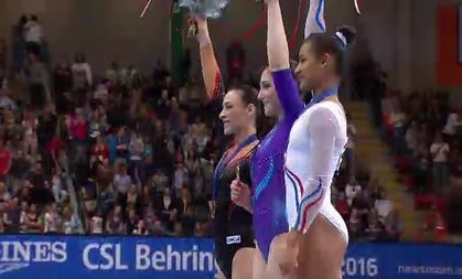 Women's Balance Beam Victory Ceremony