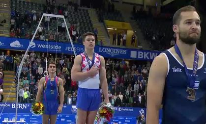 Men's Floor Exercise Victory Ceremony